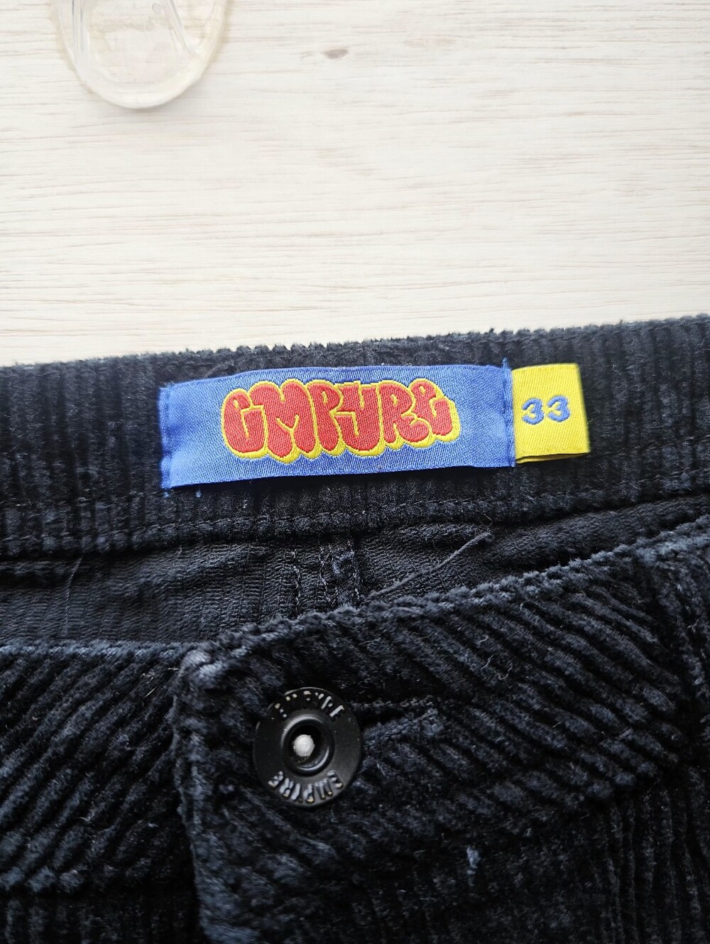 Empyre Corduroy Pants Men's Size 33 Black Loose Fit Vintage Skate Style - Picture 2 of 9